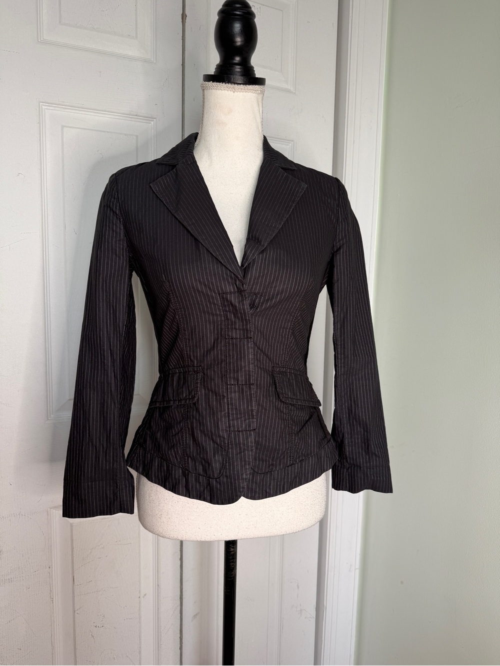 Y2K Designer Archival Armani Exchange Elle Woods Gossip Girl Pinstripe Blazer